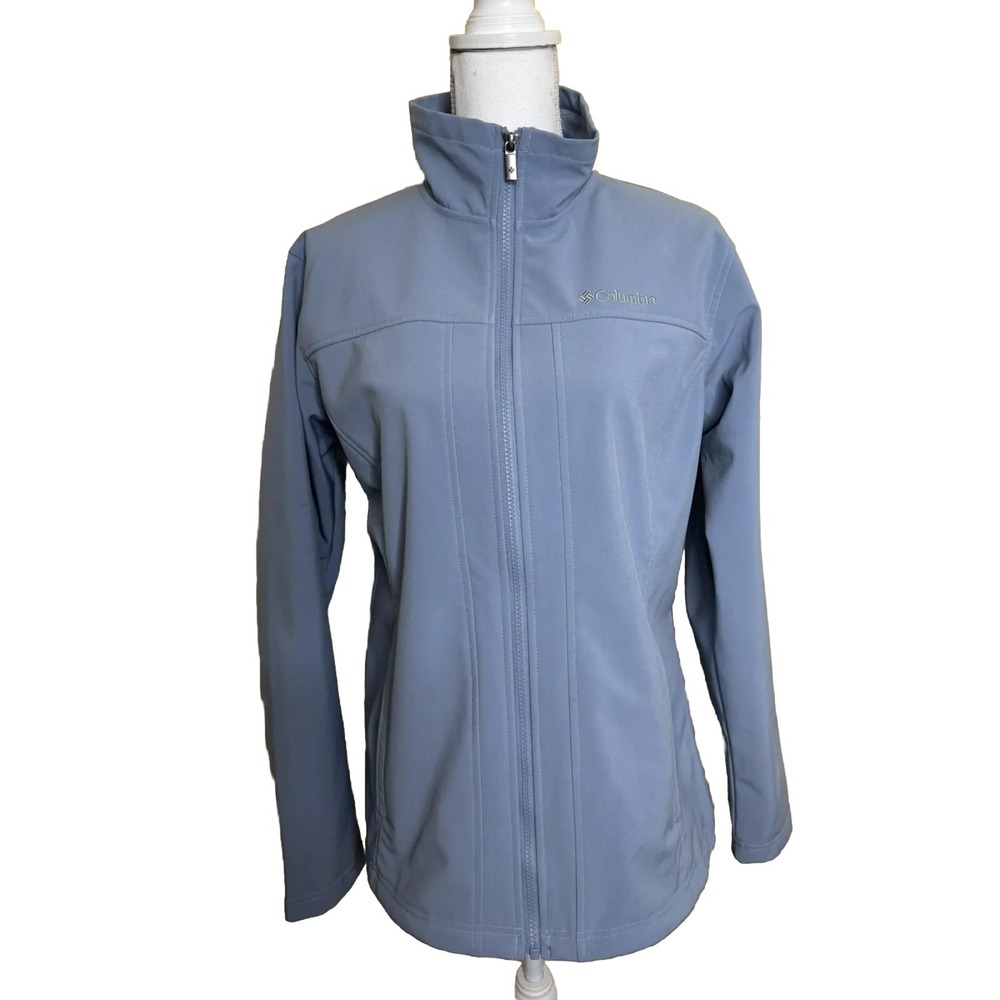 Columbia Softshell Jacket Women's Large  Blue Full Zip Jacket